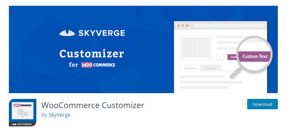 WooCommerce Customizer plugin